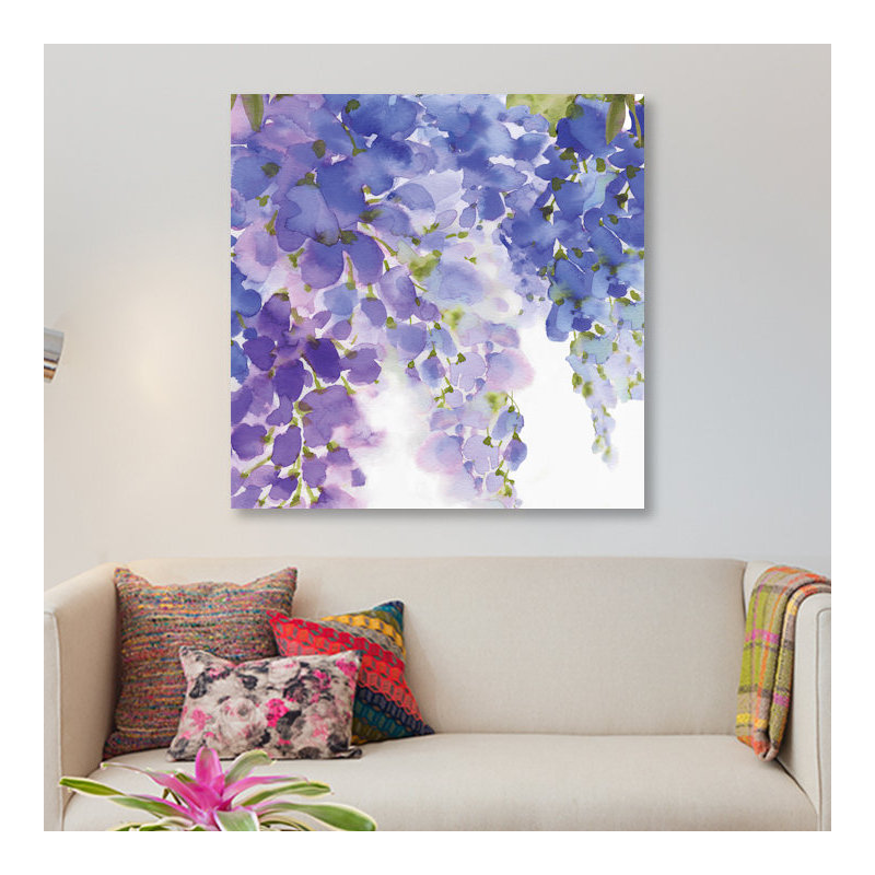" Wisteria II " by Eva Watts, 26" H x 26" W x 1.5" D, No Mat, Wrapped Canvas