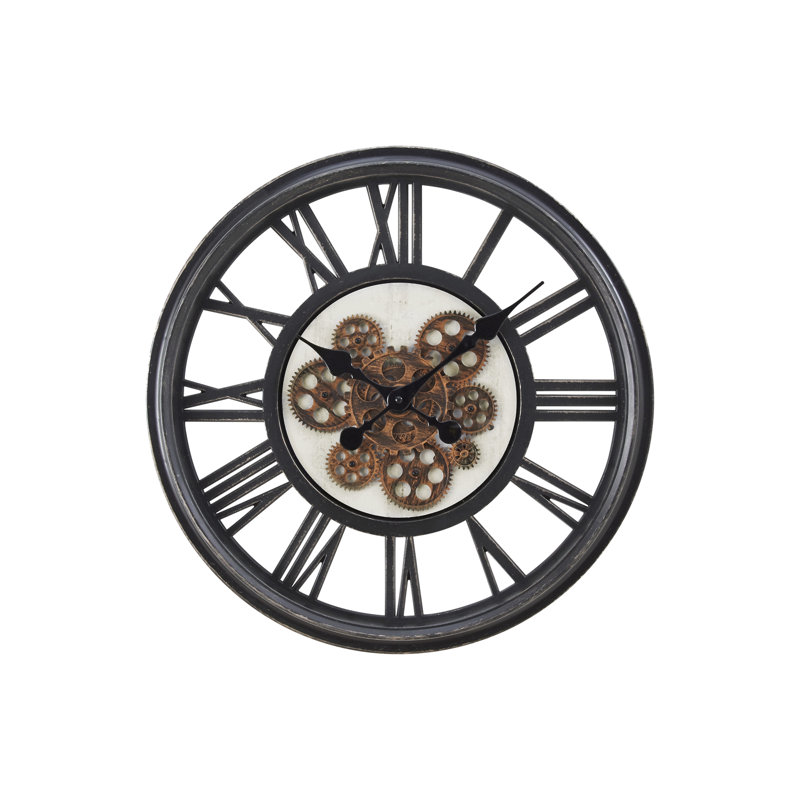 Clocks, 20" Round, Gear Mechanism, Wall Clock, Transitional