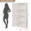 Armoire haute de 60 pouces avec portes et tablettes blanches - Garde-manger autoportant pour le rangement de la cuisine ou de la salle de bain