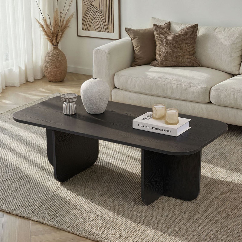 Coffee Table, 60cm H x 120cm W x 41cm D, Wood Black