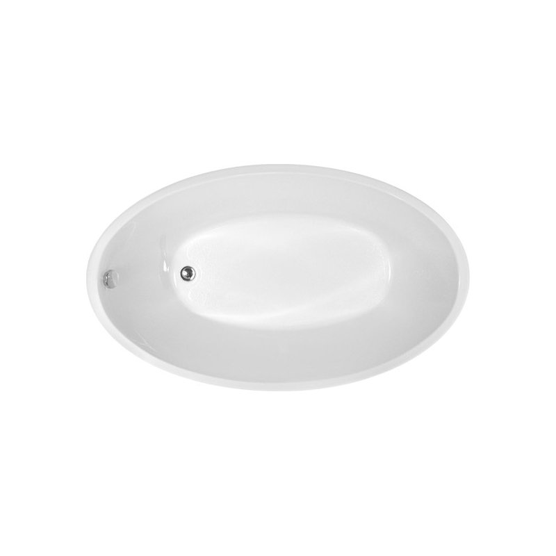Carli 60'' L Soaking Bathtub, White, Satin Brass
