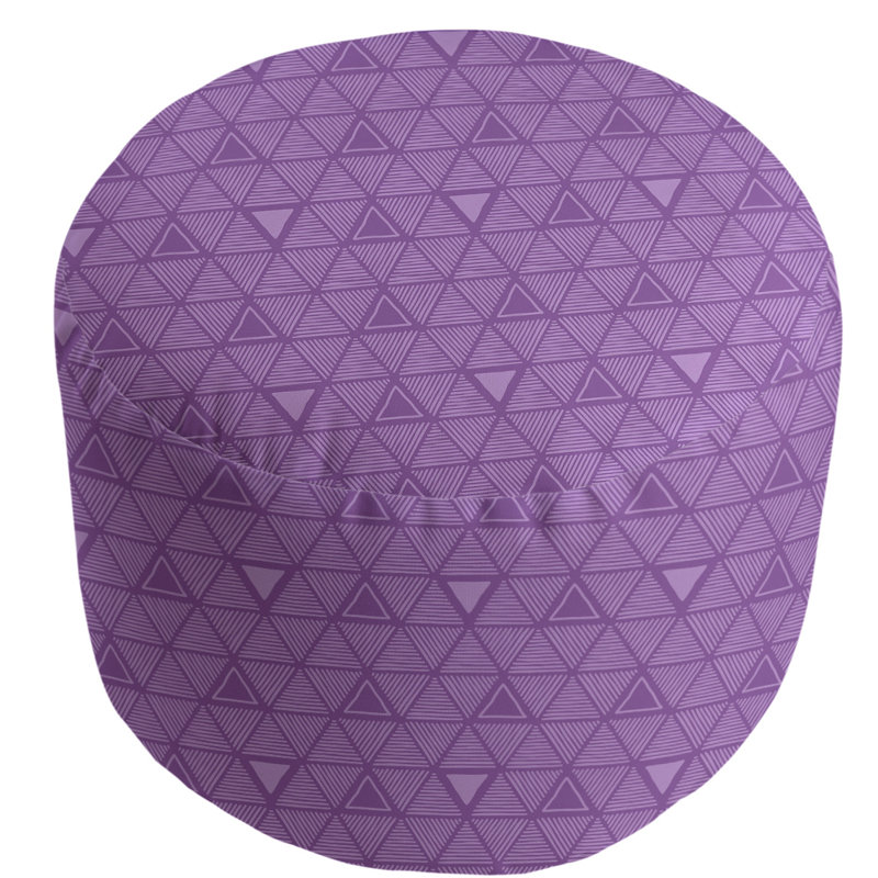 Upholstered Pouf, Medium Violet