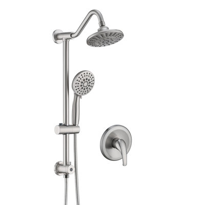 Complete Rainfall Shower System With Rough In-Valve And Slide Bar