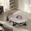 Table basse ronde moderne en pierre micro-cristalline