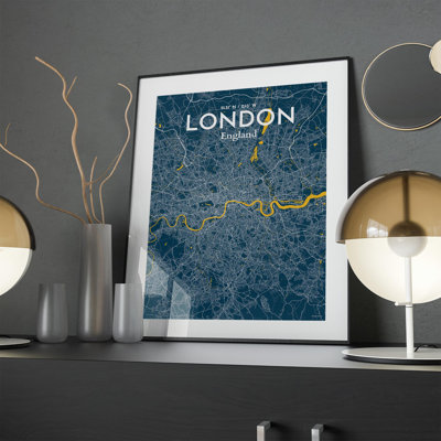 London City Map In Amuse - No Frame Print