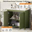Meuble-lavabo 36 po avec lavabo en céramique fabriqué à la main, portes à fermeture douce et rangement spacieux-624264905