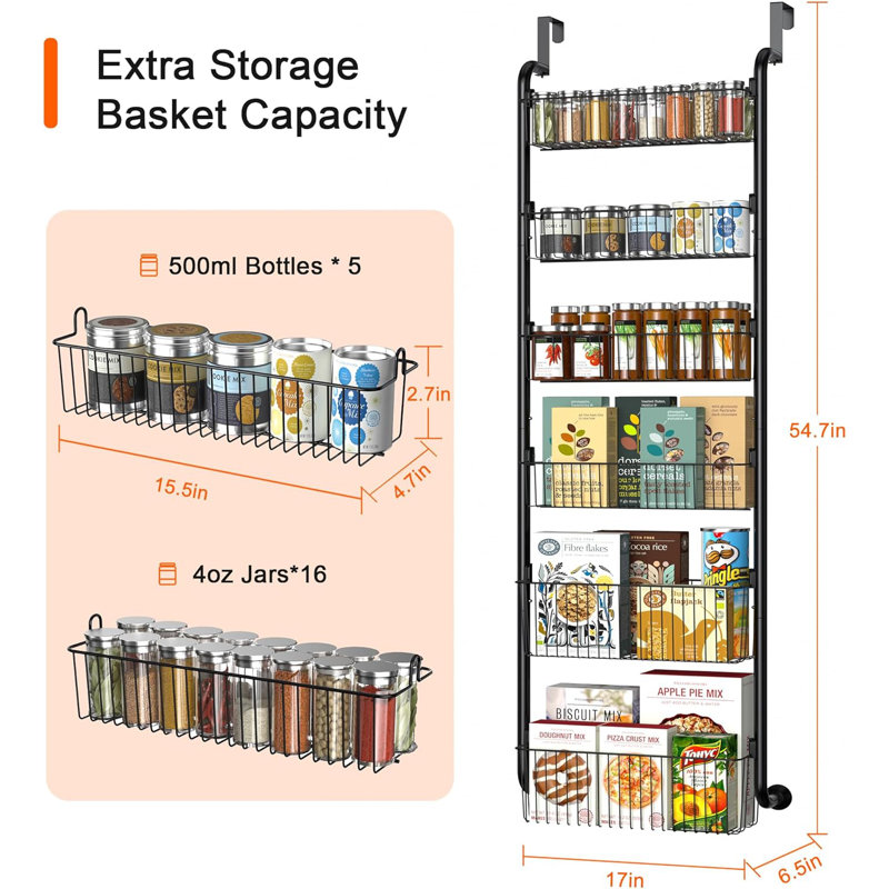 Rangement à 6 niveaux pour garde-manger et rangement