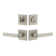 Viaggio Quadrato Hammered Texture Rosette Complete Entry Set with Bella Lever