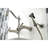 Kingston Brass Heritage Double-Handle 3-Hole Wall-Mount Bridge Kitchen Faucet with Brass Sprayer-44388687