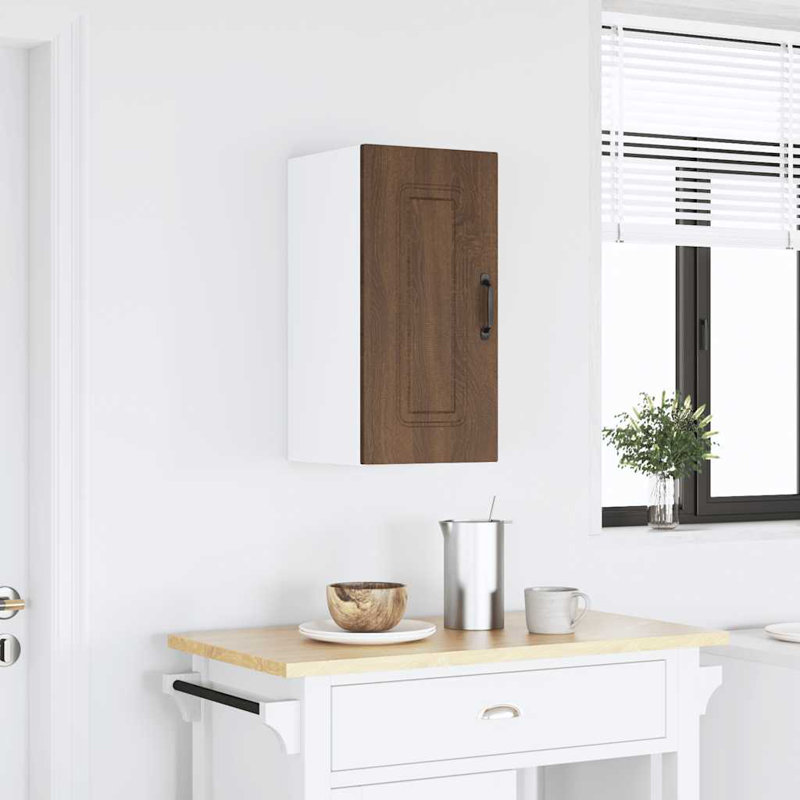 Kitchen Wall Cabinet Kalmar Engineered Wood, Brown Oak