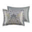 Édredon pour lit très grand en coton gris 6 pièces avec texture moelleuse