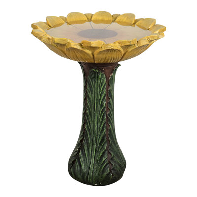 Cherysse Concrete / Cement Pedestal Birdbath