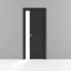 Porte noire à panneaux Quardo-87391114