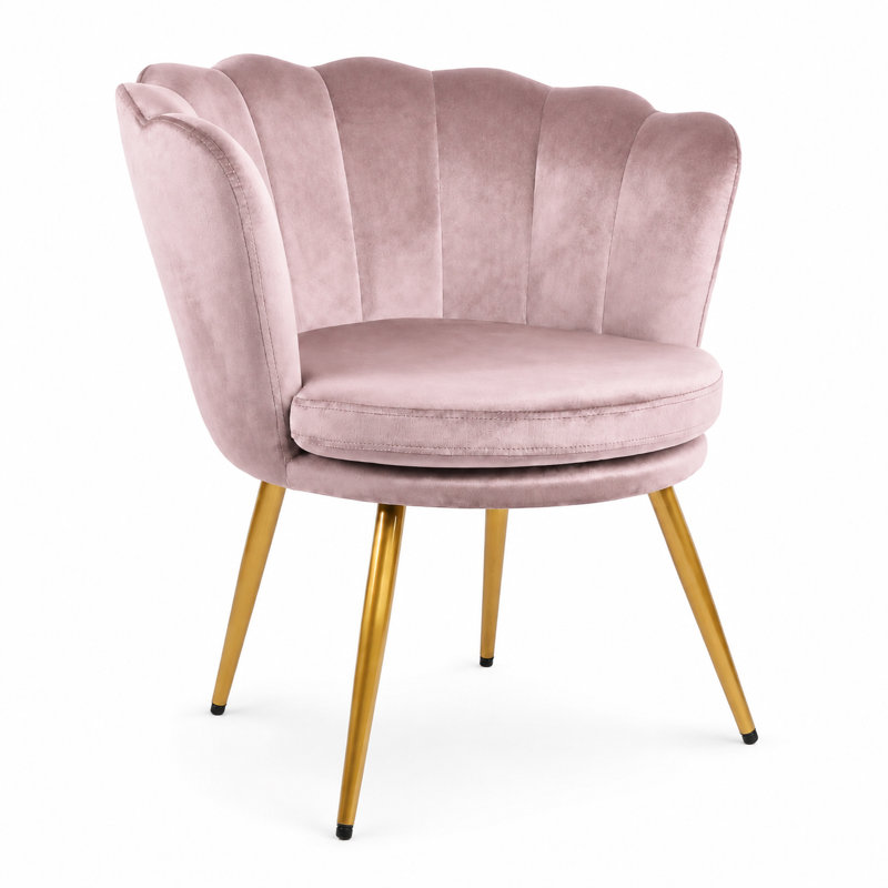 Octavius Velvet Barrel Chair, Pink