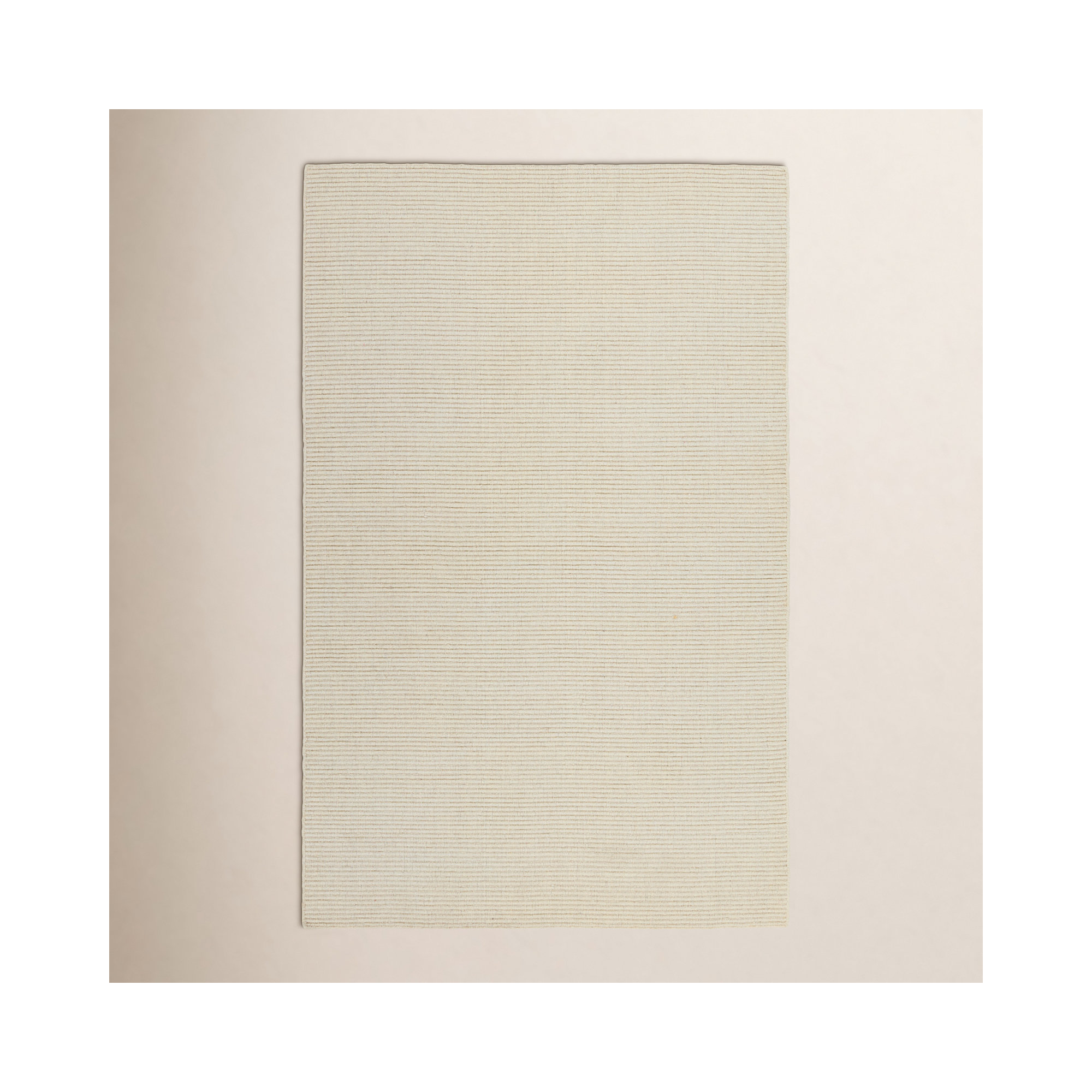 Handmade Cream Rug, Rectangle 9' x 12'