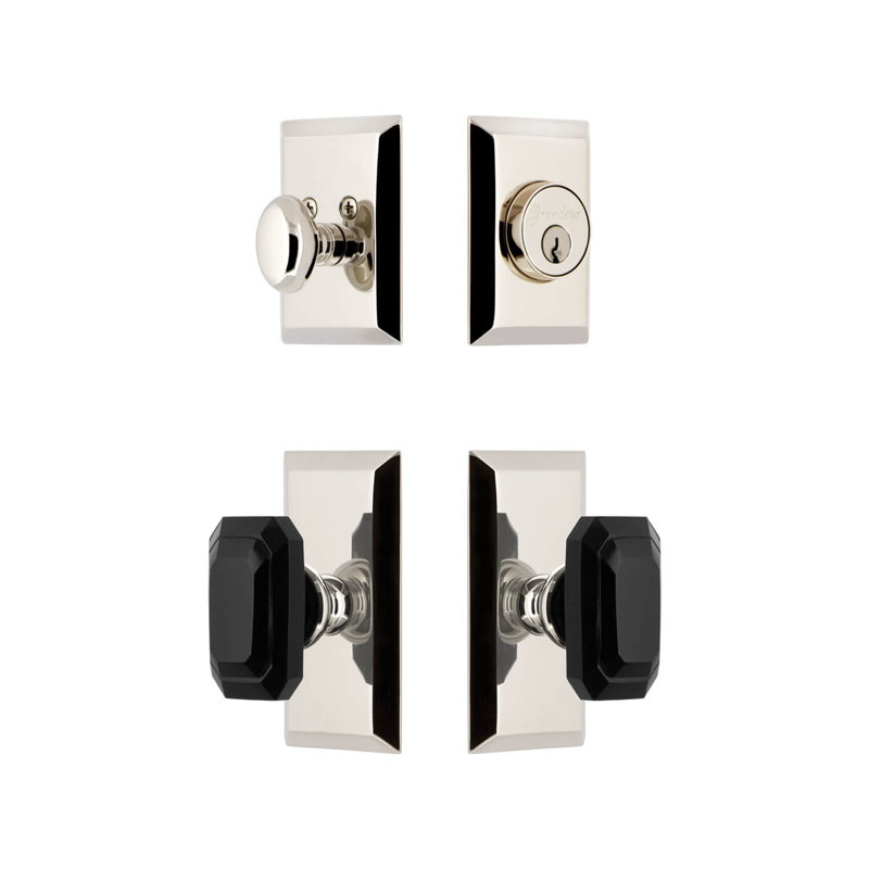 Ensemble d'entrée complet Fifth Avenue Short Plate, 2.75", Nickel poli