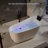 59 In. X 29.5 In. Right Drain Brushed Nickel Freestanding Whirlpool Bathtub Hydrotherapy Lighted Bath - 16 Jets In White