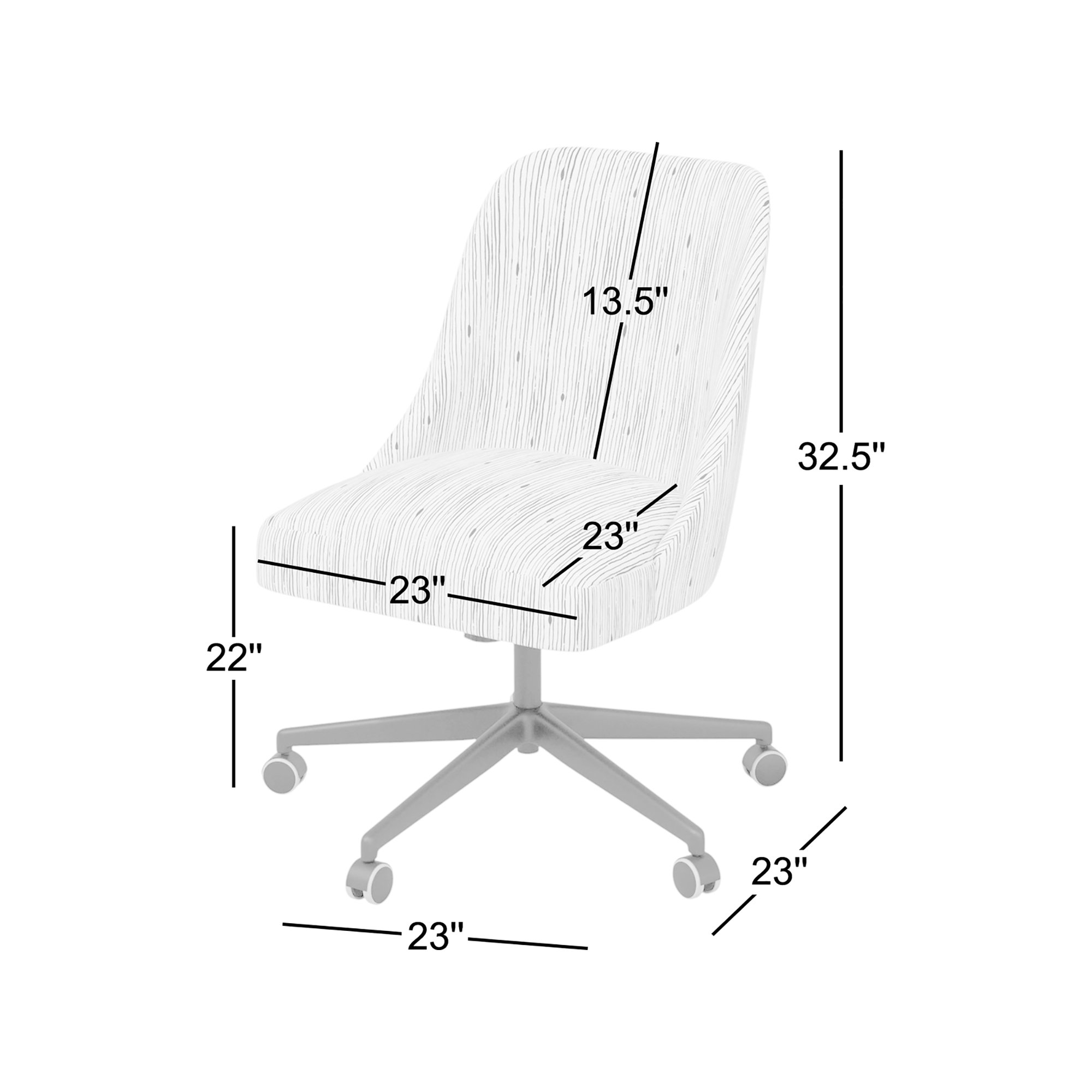 Manda Office Task Chair, Line Tattersall Green