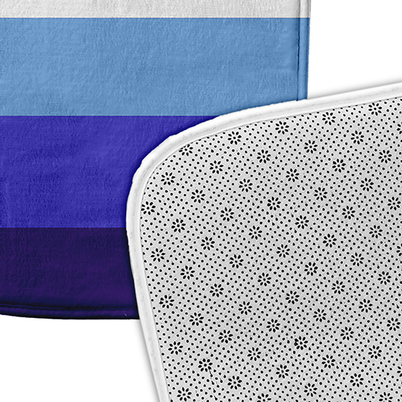 Tapis de bain Samoni, Vert et bleu
