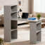 Poste de travail compact avec bureau et table d'écriture, bureau gris | Idée de cadeau