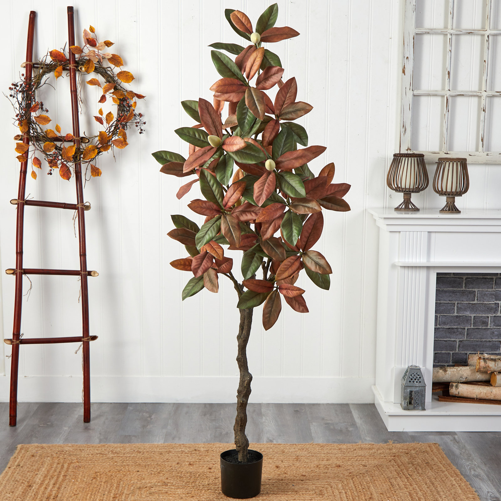 72'' Faux Foliage Tree in Pot Liner