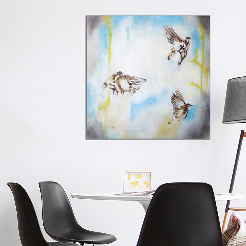 Aves Al Viento I by Gabriela Villarreal - Wrapped Canvas Print, 93.98 cm H x 93.98 cm W x 3.175 cm D
