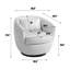 Fauteuil demi-tonneau rembourré pivotant avec rangement-1975871538