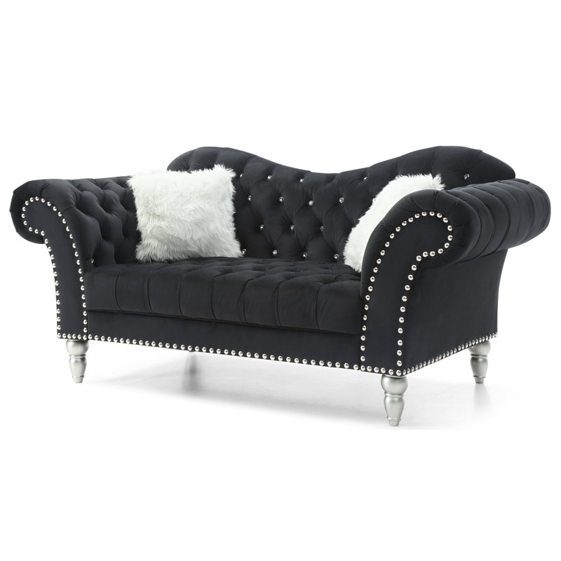 Causeuse Elegant, Noir