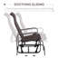 Fauteuil coulissant Backyard, brun - confortable, berçant en douceur, chaise de patio légère de conception ergonomique, robuste