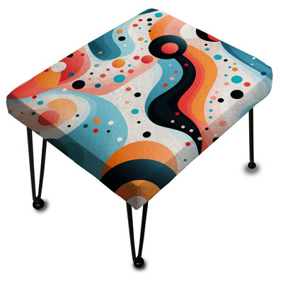 Repose-pieds Cheerful Swirl Dance - Pois rectangulaires