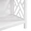 Banc de rangement rembourré avec tablettes