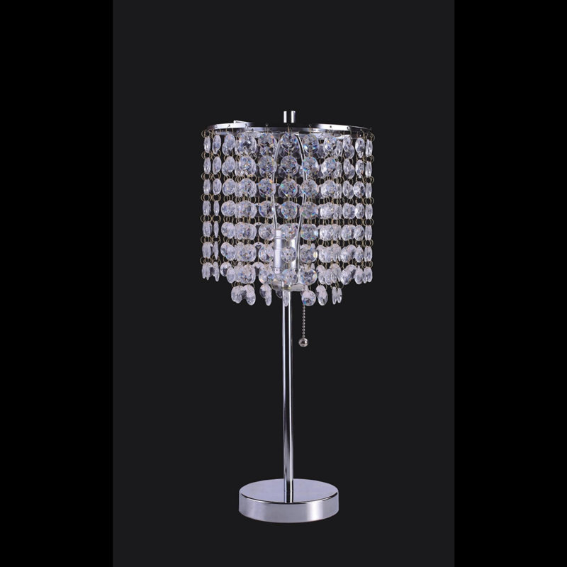 Elegant Crafted Table Lamp, Chrome