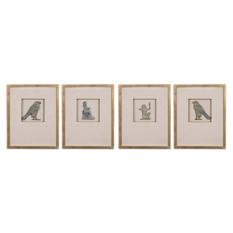Ensemble de 4 pièces encadrées sur verre The Met x Eichholtz