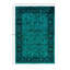 Tapis unique fait à la main Vibrance - bleu, 6 pi 1 po x 8 pi 9 po