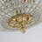 3-Light Modern Glam Gold Crystal Flush Mount