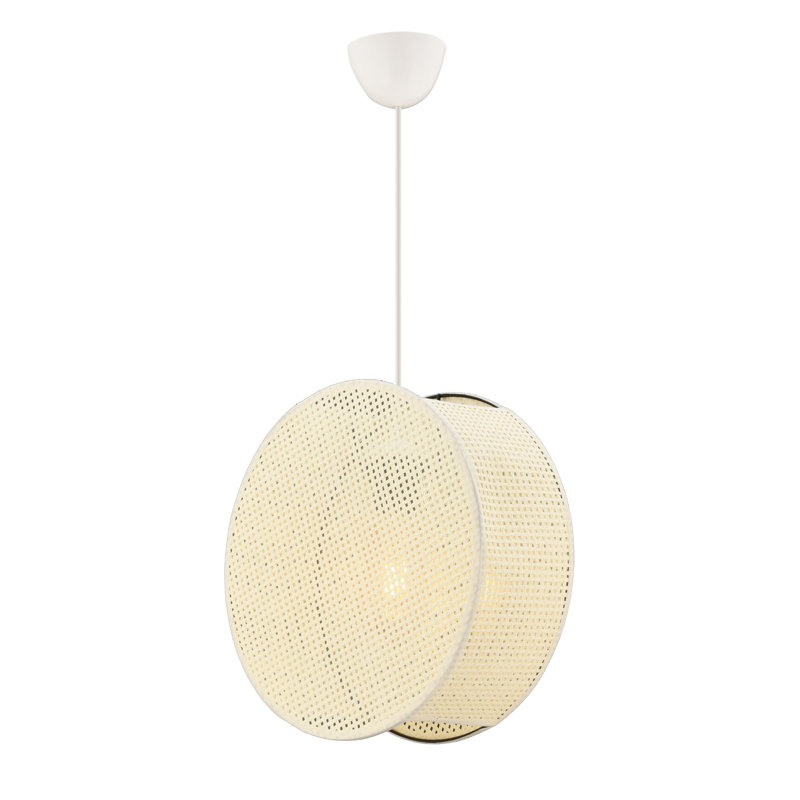 Lustre, Beige / blanc, H 9,45 po x l 3,54 po x P 8,66 po
