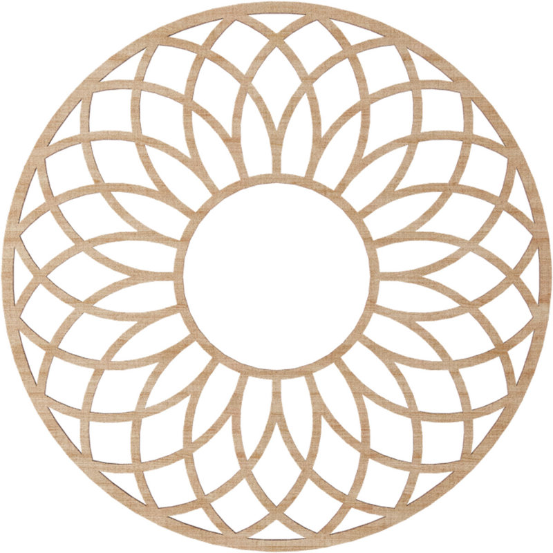 Médaillon de plafond 20 po x 6 7/8 po x P 3/8 po Cannes, Aulne, H 20 po x l 20 po x P 0,25 po