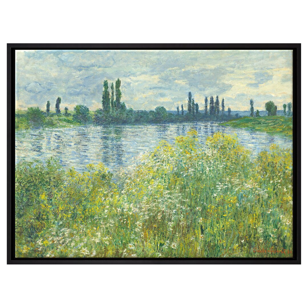 Gerahmtes Leinwandbild Île Aux Fleurs bei Vétheuil von Claude Monet