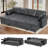 108" U-Shape Sectional Sleeper Sofa Bed With Adjustable Backrest,Pull-Out Reversible Couch With Storage Chaises, Suede Leather Convertible Sofa With USB Charging Port For Living Room, House-941662753