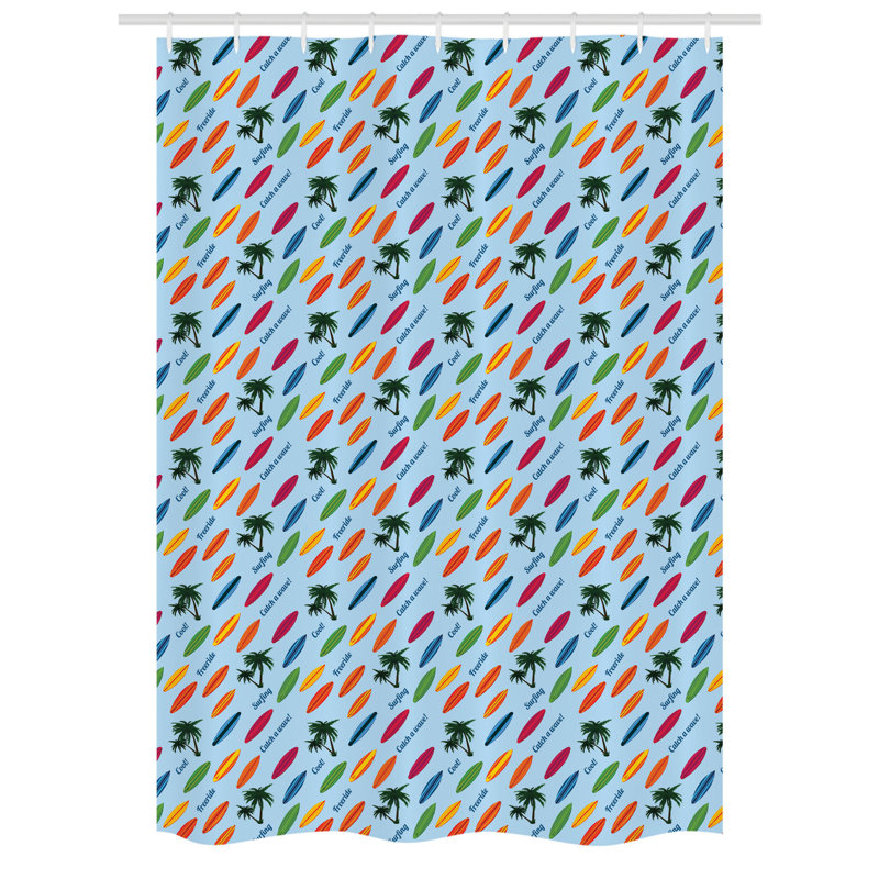 Shower Curtain with Hooks Included, 78" H x 54" W