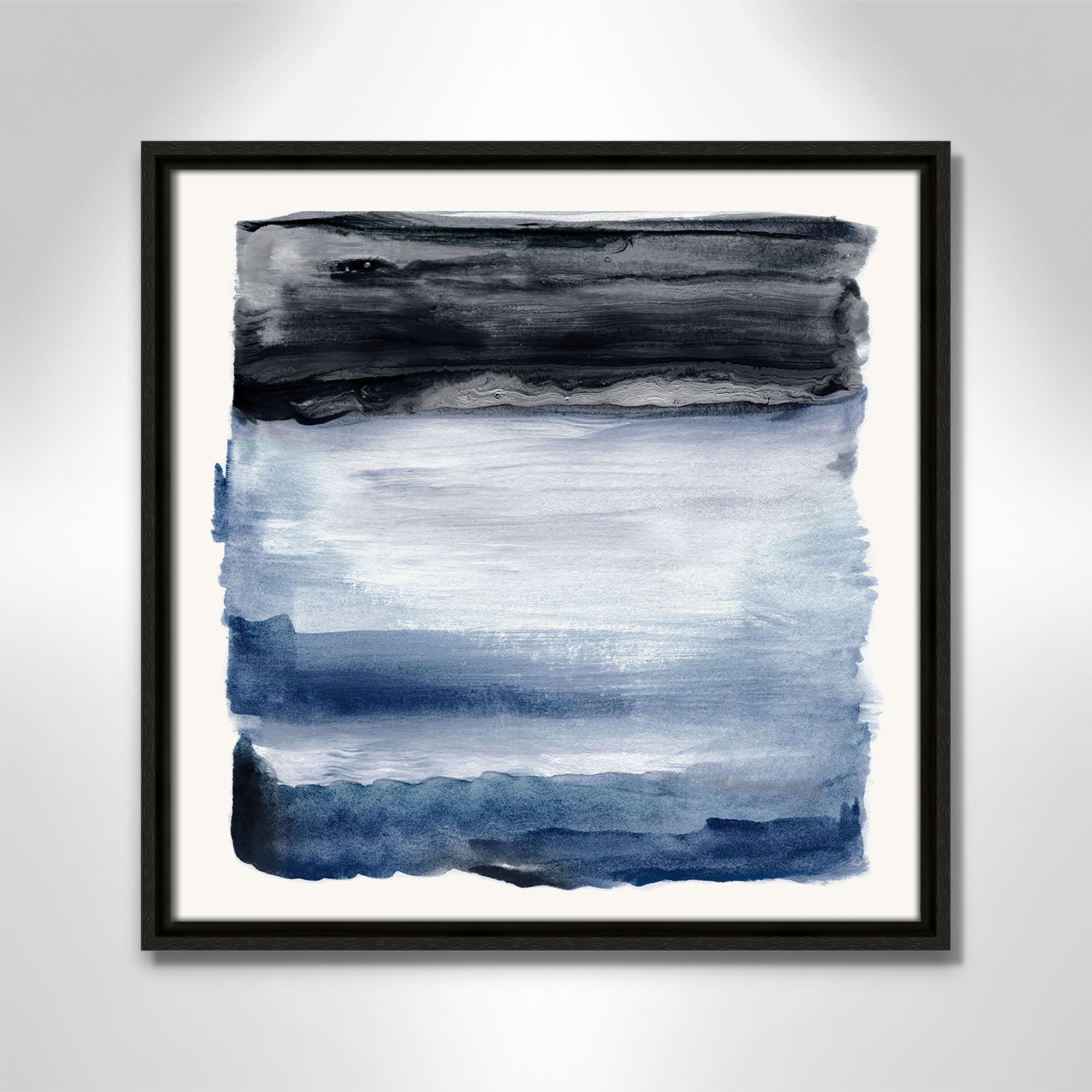 Navy Sky I Print by Nan, 17.5" H x 17.5" W, Espresso