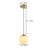 Modern Dia3.9" Mini Globe Brass Alabaster Kitchen Island Pendant Light Fixture Mid Century Marble Stone Pendant Light