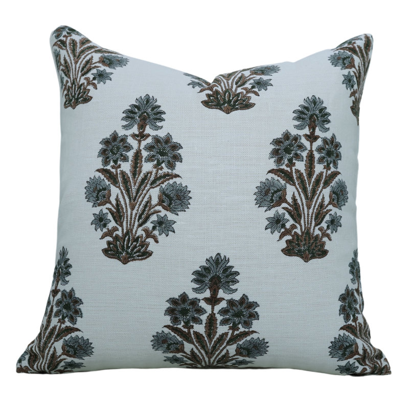 Housse de coussin intérieur / extérieur Floral Linen, H 14 po x l 14 po, Carré