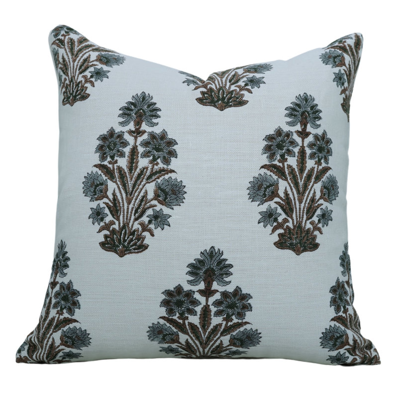 Housse de coussin intérieur / extérieur Floral Linen, H 24 po x l 24 po, Carré