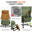 Chaise de bureau en similicuir avec repose-pieds rétractable-1576203721