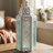 Moroccan Candle Lantern Decorative Candle Holder Lamp for Table or Hanging, Ramadan Decorations, Weddings, Indoor Home Decor, Outdoor Patio or Porch (Set of 2)-656086475-656086470
