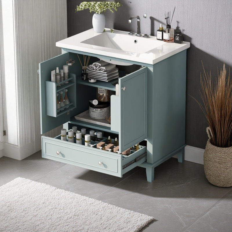 Meuble-lavabo 30 po avec lavabo, Green
