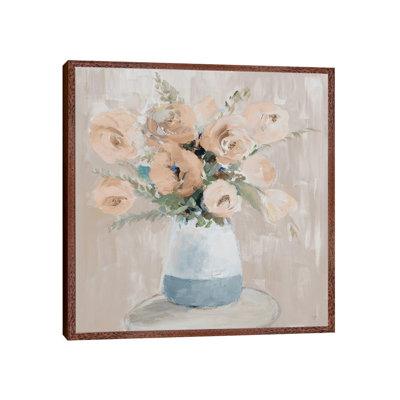 Neutral Peonies 1 Piece Painting on Canvas