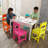 Kids 5 -Piece Solid Wood Activity Table and Chair Set