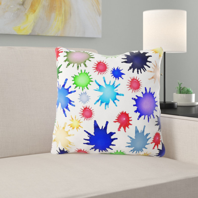 Coussin encre Owatonna, Microsuède, Intérieur, Rose Clair / Violet Clair / Crème